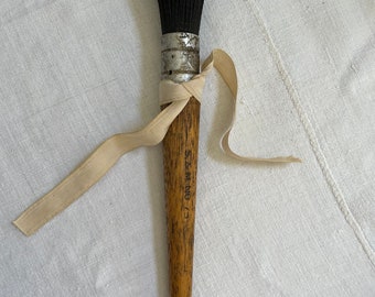 Vintage Old 12” Coarse Brush with Wood Handle