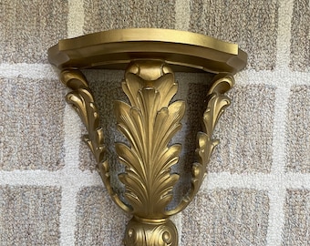 Vintage Gold Leaf Homco Ornate Shelf