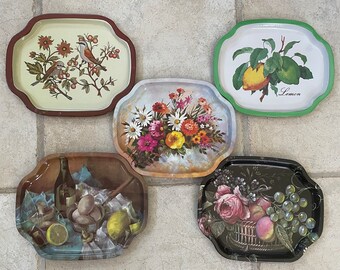 Vintage Collection of English Catch All Tip Petite Tray, Vintage Decor, Spring Decor