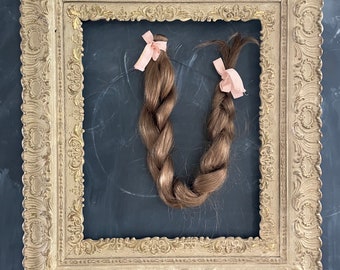 Antique Victorian Mourning Braid with Old Ribbon