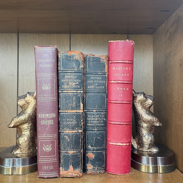 Vintage Set Brass Scotty Dog Book Ends