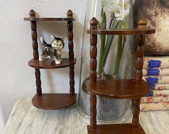 Vintage Set of Wood Shelves For Your Figurines - Cottage