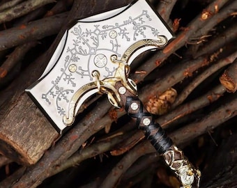 Martelo Viking, Martelo de Thor de God of War, Martelo de God of War Ragnarok, Martelo de God of War, Presente de Natal de God of War, Presente para ele