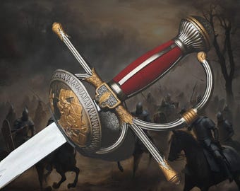 Handmade Renaissance Rapier Sword – Spanish Musketeer Quixote Rapier | Historical Replica Sword, Gift for Collector, Sword