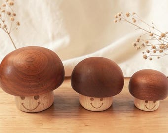 Handcrafted Wooden Mushroom Music Box - Montessori Decor