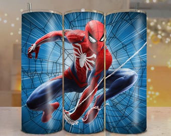 Paquet de 2 emballages pour gobelet Spiderman super-héros : gobelet mince 20 oz (téléchargement numérique)