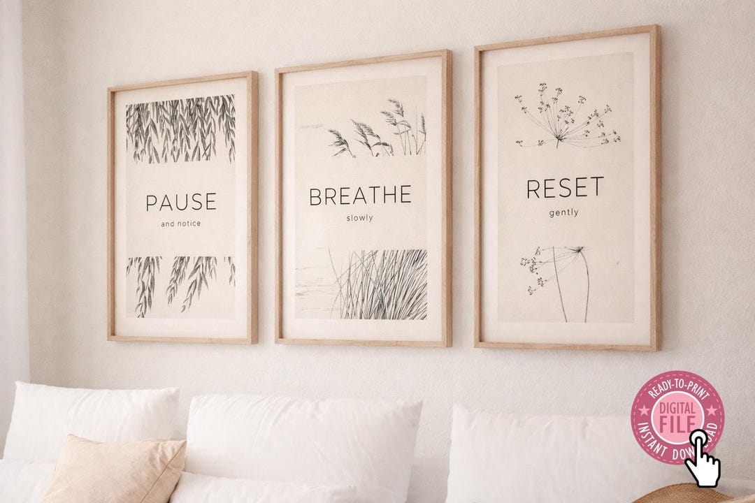 Calming Wall Art Printable, Minimalist Neutral Poster, Modern Home ...