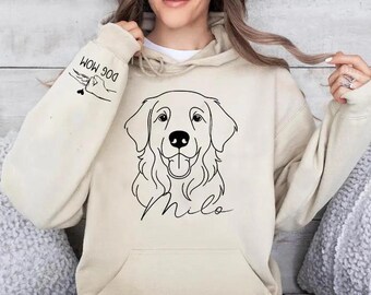 Personalized Hoodie with Pet Photo, Custom Pet Face Sweater, Dog Portrait Shirt, Custom Gift for Pet Lovers, Cat Dad Outfit, Christmas Gifts