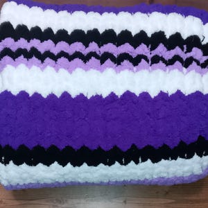 Große violette grobstrick Decke