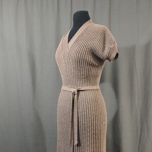 RESERVED FOR BRIDGITTE 1960s Kimberly Knit Dress: Taupe Ruffle Hem,  Bergdorf Goodman - Etsy