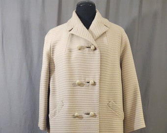 SF Stylette per Arnold Constable Fifth Avenue Department Store cappotto a costine in lana Taglia grande Mai indossato e tag ancora attaccato