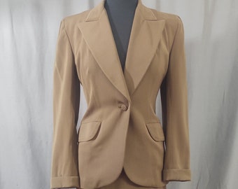 1940s Gabardian Wool Suit nip waist