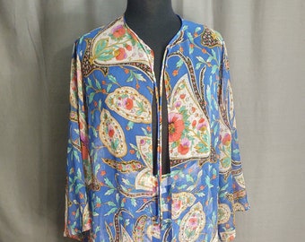 Albert Capraro Sheer Floral print Pant Suit / Ensemble / loungewear / beach pants and cover up