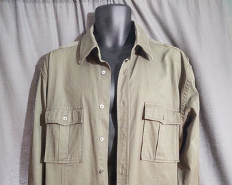 Tom Ford voor Gucci Tom Ford voor Gucci - Green Khaki Military Style Shirt Jacket EU 44 US 17.5 Neck