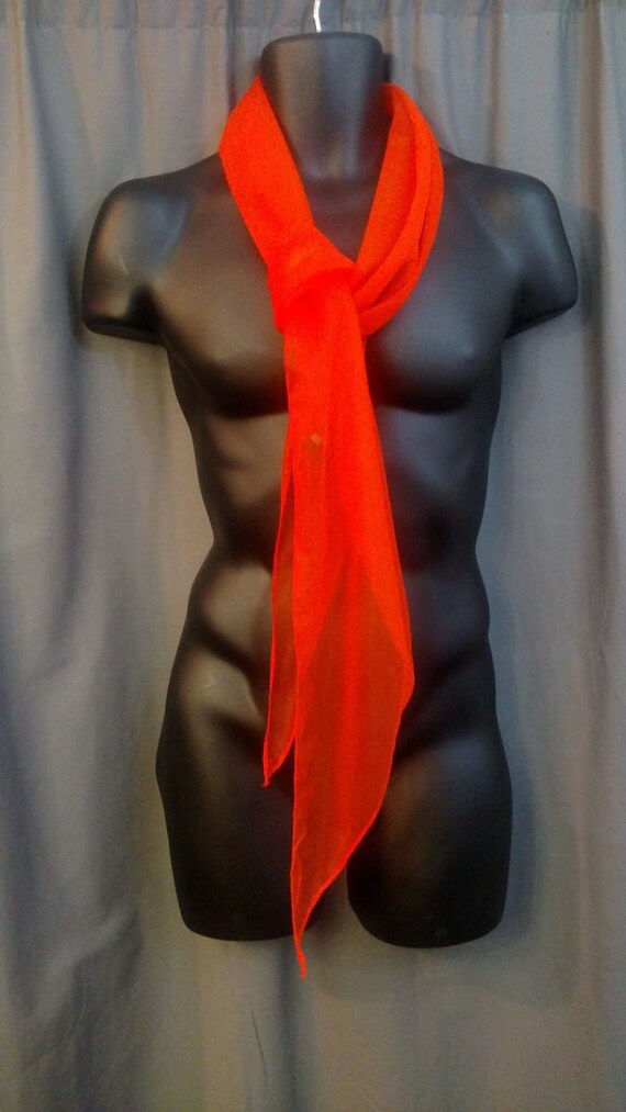 Jean Paul Gaultier Orange Mesh Scarf for Men - image 4