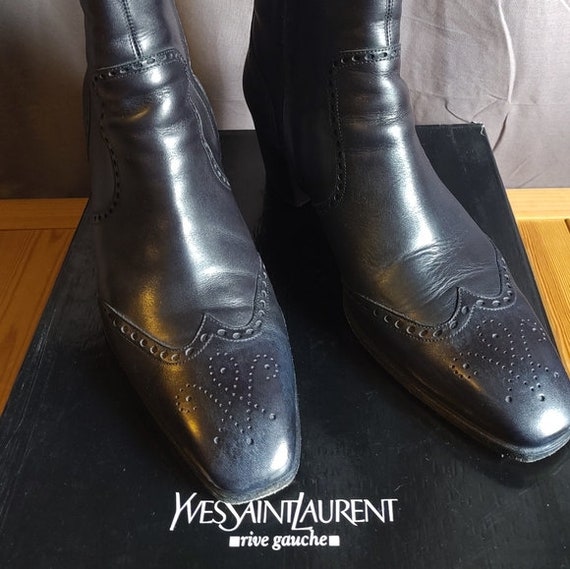 Yves Saint Laurent Black Jonny Boots Tom Ford 44.… - image 4
