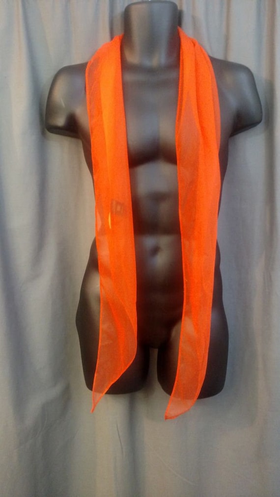 Jean Paul Gaultier Orange Mesh Scarf for Men - image 1