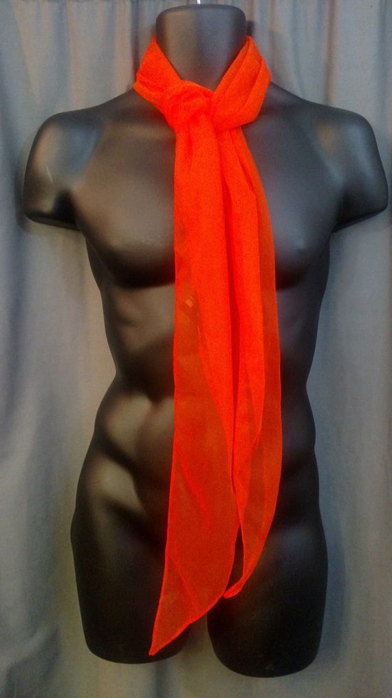 Jean Paul Gaultier Orange Mesh Scarf for Men - image 6