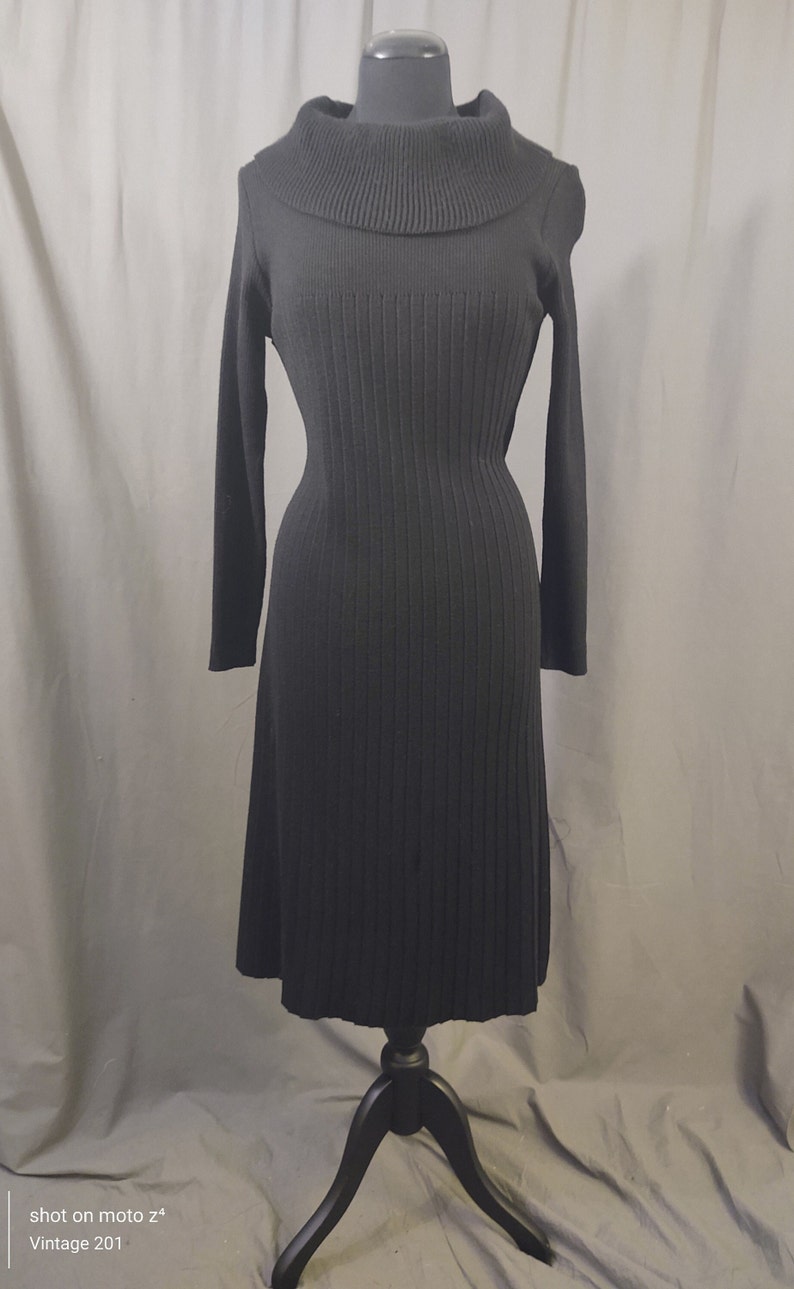 1970s Allora wool and acrylic sweater dress image 4