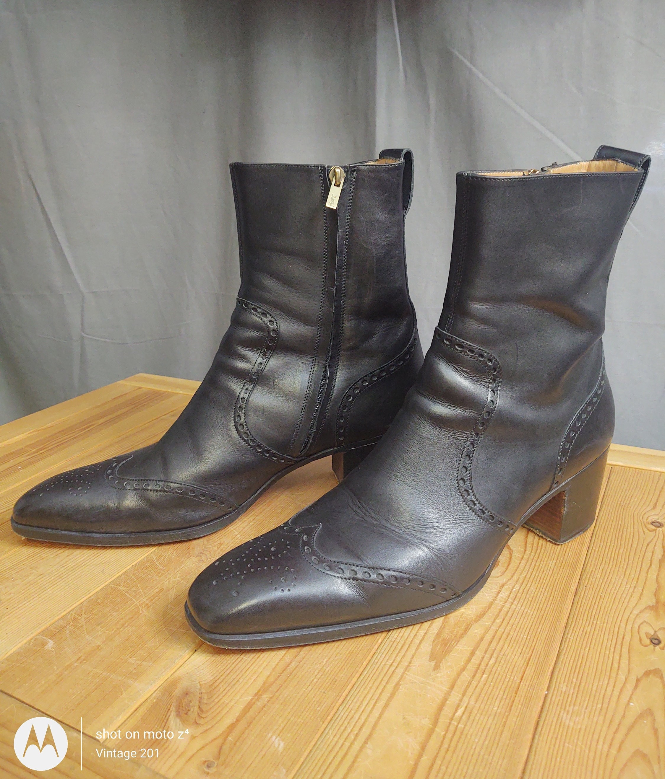 Yves Saint Laurent Black Jonny Boots Tom Ford 44.5 Men's US Yves Saint Laurent Black Jonny Boots Tom Ford 44.5 Men's US