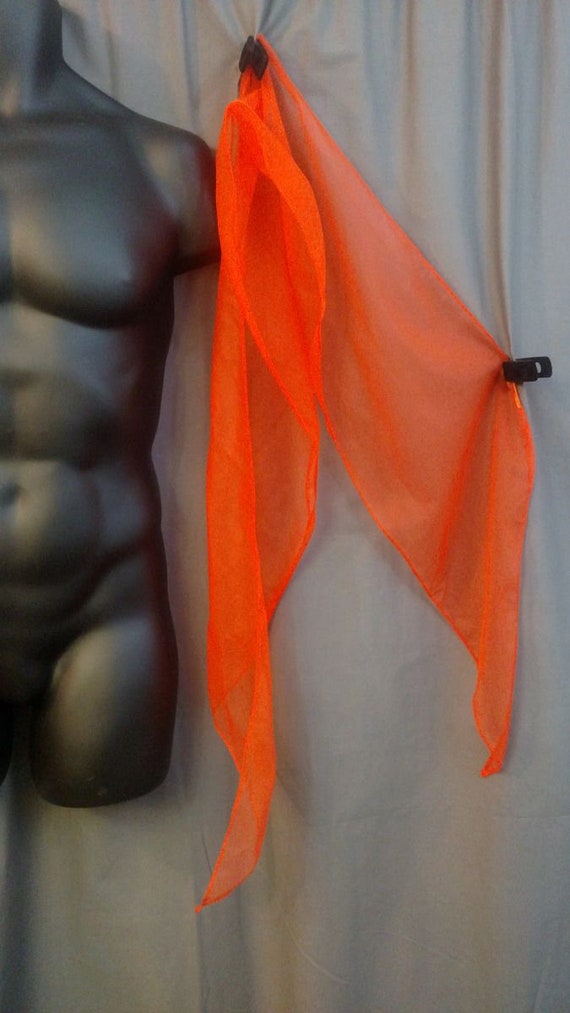 Jean Paul Gaultier Orange Mesh Scarf for Men - image 10