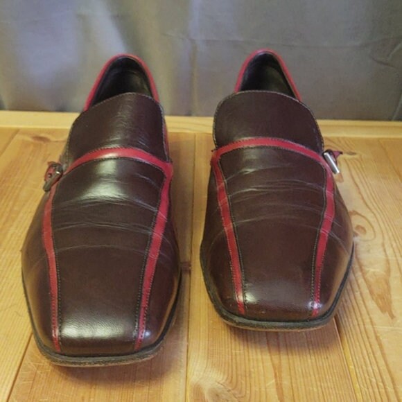 Vintage Prada Leather Loafers - Brown & Burgundy, UK 9.5/US  display picture 3