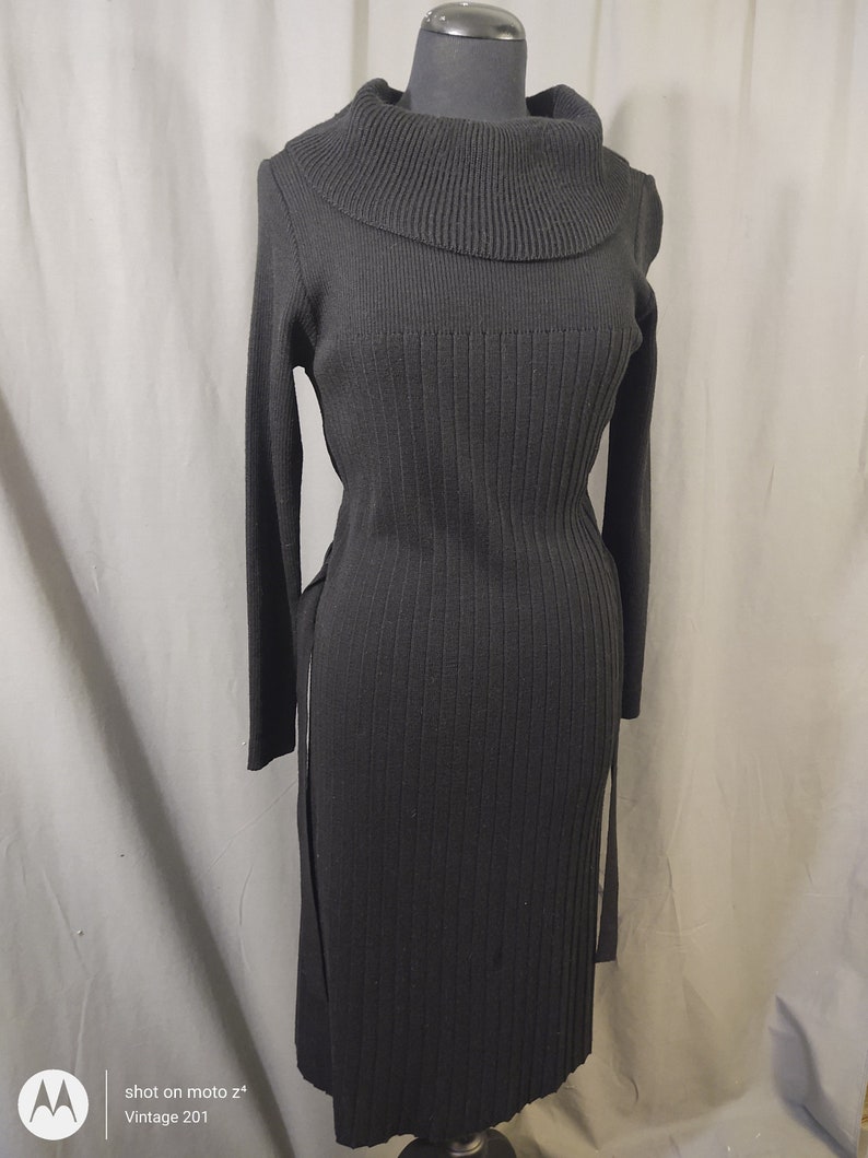1970s Allora wool and acrylic sweater dress image 2