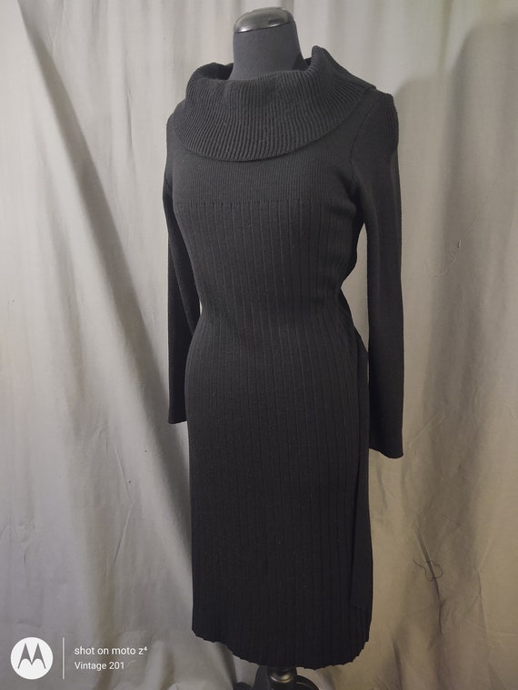 1970s Allora wool and acrylic sweater dress