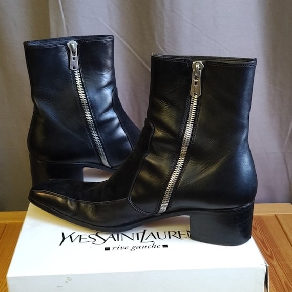 YSL Men's Jonny 65 Mini Goat Boots-Black/Suede EU… - image 4