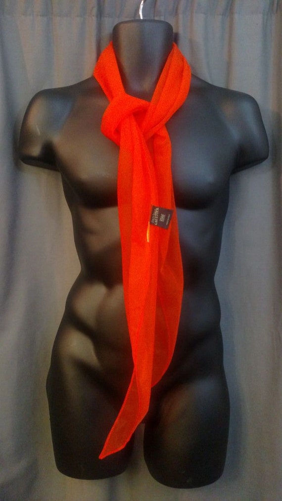 Jean Paul Gaultier Orange Mesh Scarf for Men - image 7