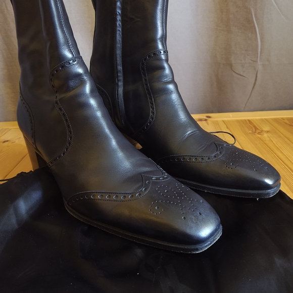 Yves Saint Laurent Black Jonny Boots Tom Ford 44.5 Men's US Yves Saint Laurent Black Jonny Boots Tom Ford 44.5 Men's US
