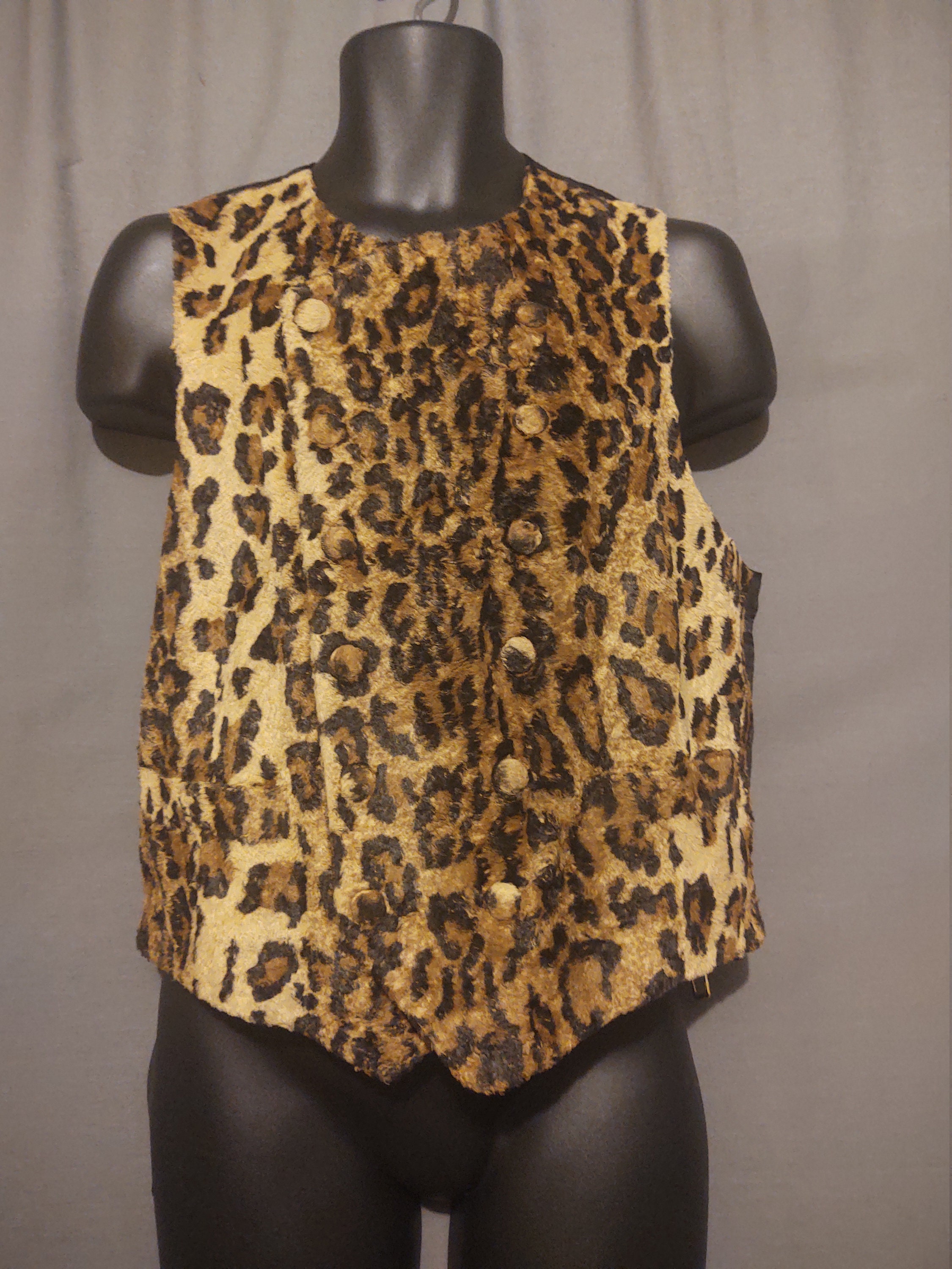 Cheetah print vest best sale mens