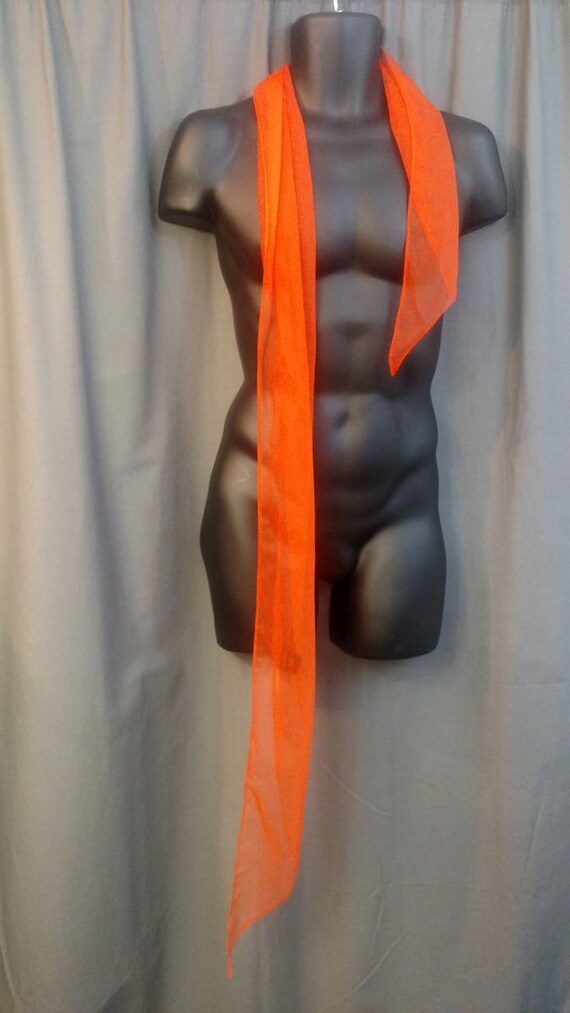 Jean Paul Gaultier Orange Mesh Scarf for Men - image 3