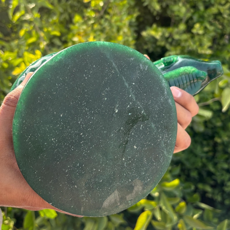 Huge !! Green Jade Shivling ~ Margaj Shiva Lingam Statue ~ Panchmukhi Pashupatinath Shivl ~ Crystal Shivlingam ~ 4990 Grams , 11.02" Inches image 16