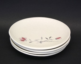 Vintage Set of 4 Franciscan Stoneware Duet Bread and Butter Plates