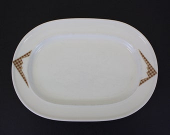 Vintage Homer Laughlin Milford Platter with Checkered Design (E183)