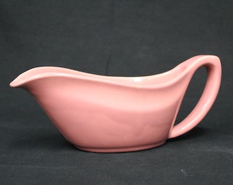 Vintage Bauer La Linda Pink Gravy Boat (V2612)