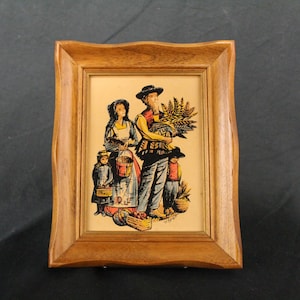 Vintage Framed RF Harnett Portrait (E6894)