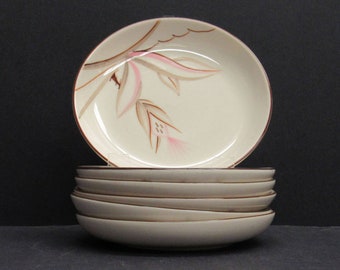 Vintage Winfield Ware China 'Dragon Flower' Bread and Butter Plates, Set of 6 (E254)