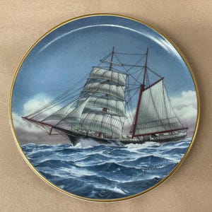 Vintage Danbury Mint Sailing Ship Miniature Plate (S2541)