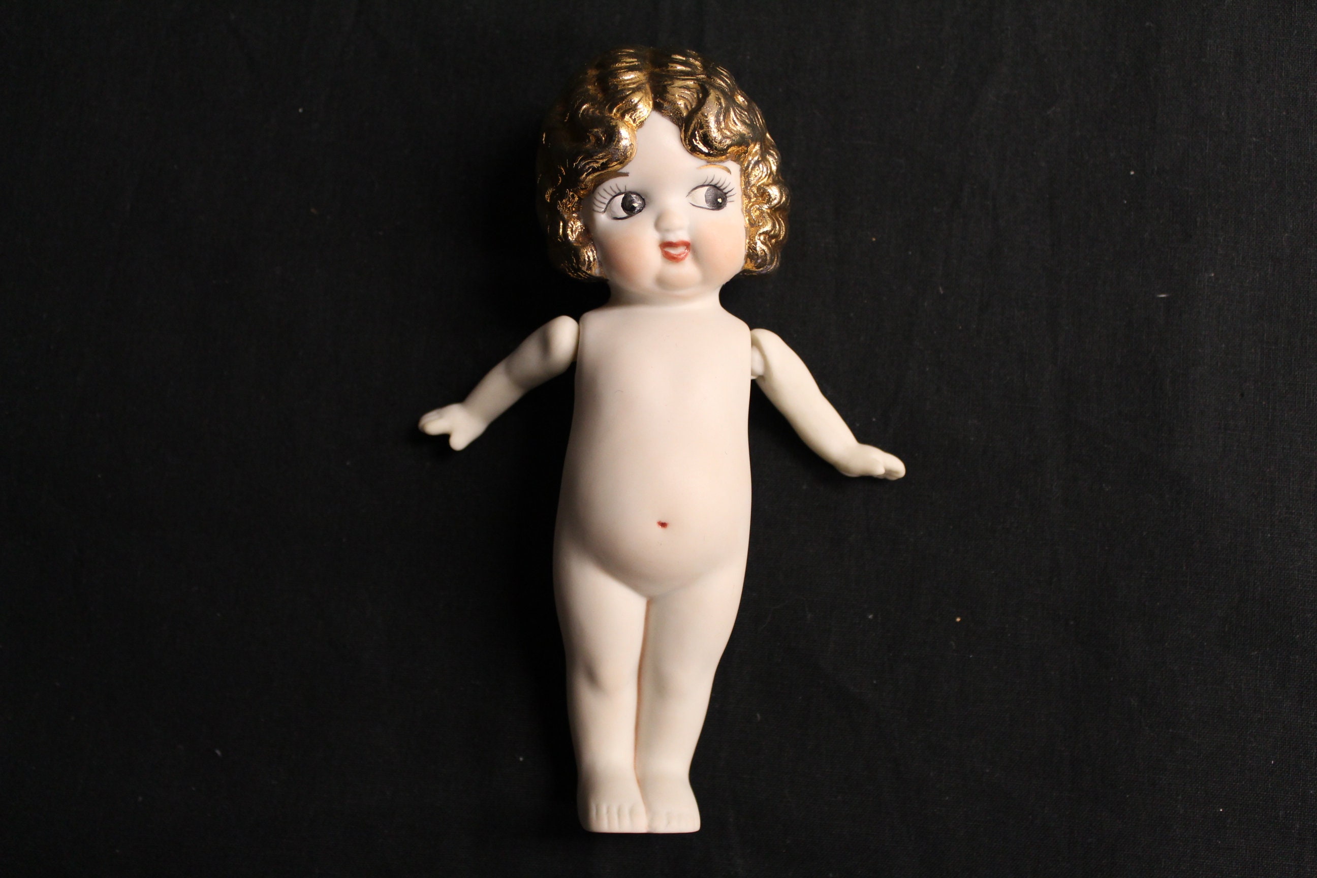 Vintage Japanese Porcelain Kewpie Doll With String Jointed Arms