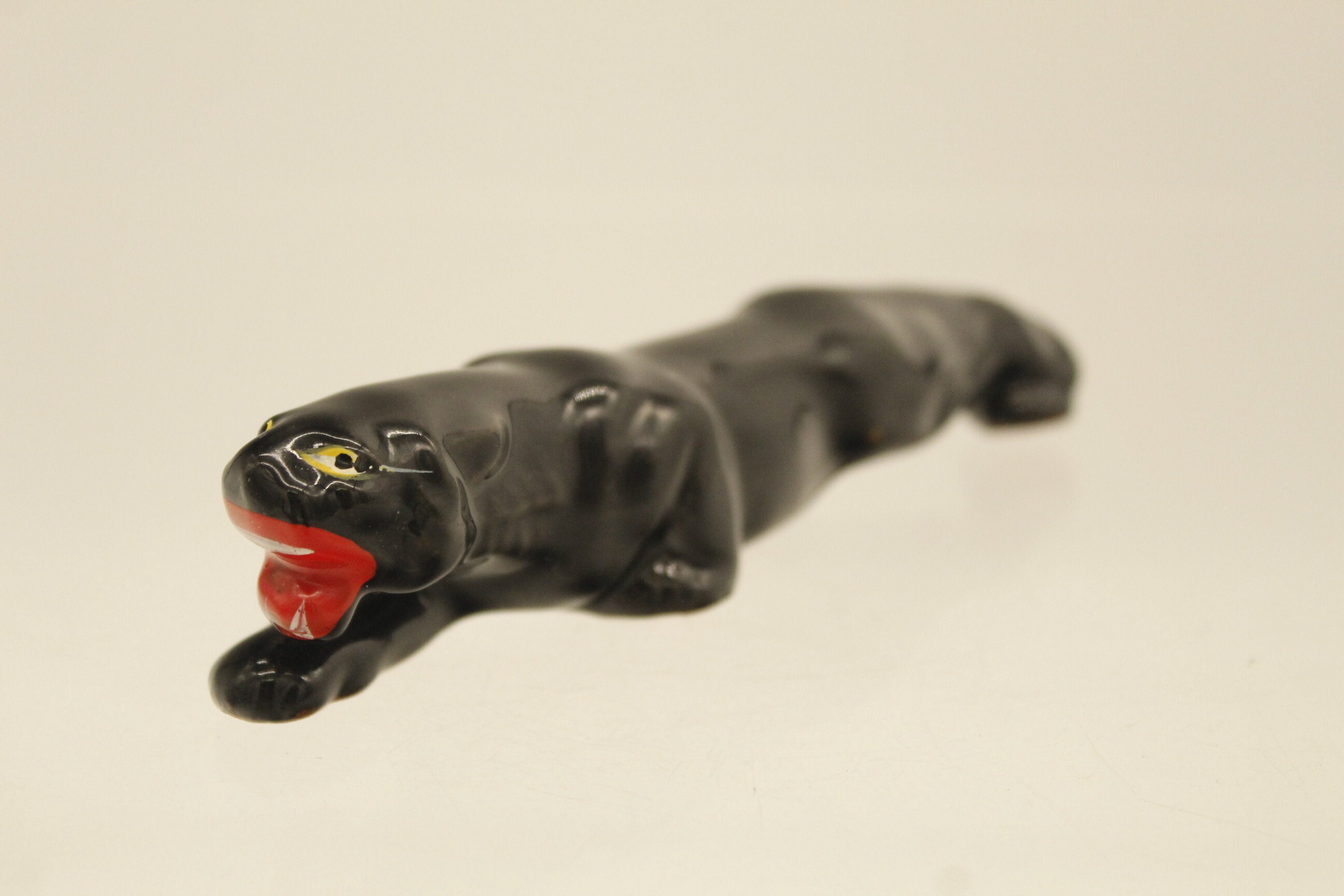 Vintage black panther ブラックパンサー　セラミック　置物 Vintage black panther ブラックパンサーセラミック置物