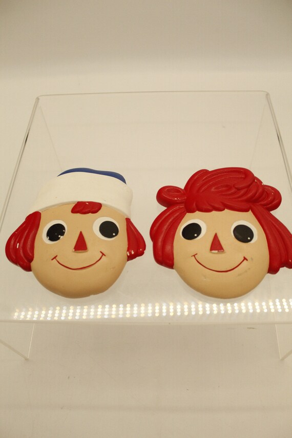 Vintage Raggedy Ann & Andy Plastic Faces (V9564) - Etsy
