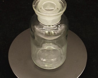 Vintage Apothecary Jar 1930’s Glass with Wide Lid (S2834)