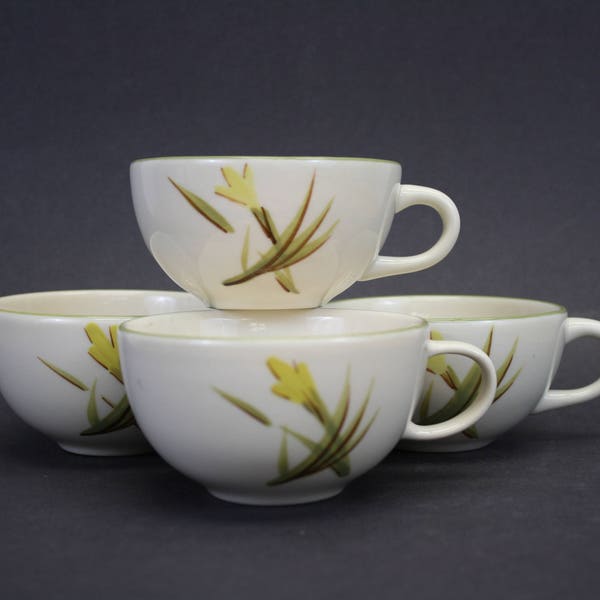 Vintage Winfield 'Tiger Iris' Tea Cups, Set of 5 (E5775)