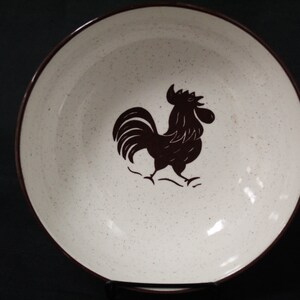 Vintage Rooster California Pottery Country Squirrel Bowl (V2494)