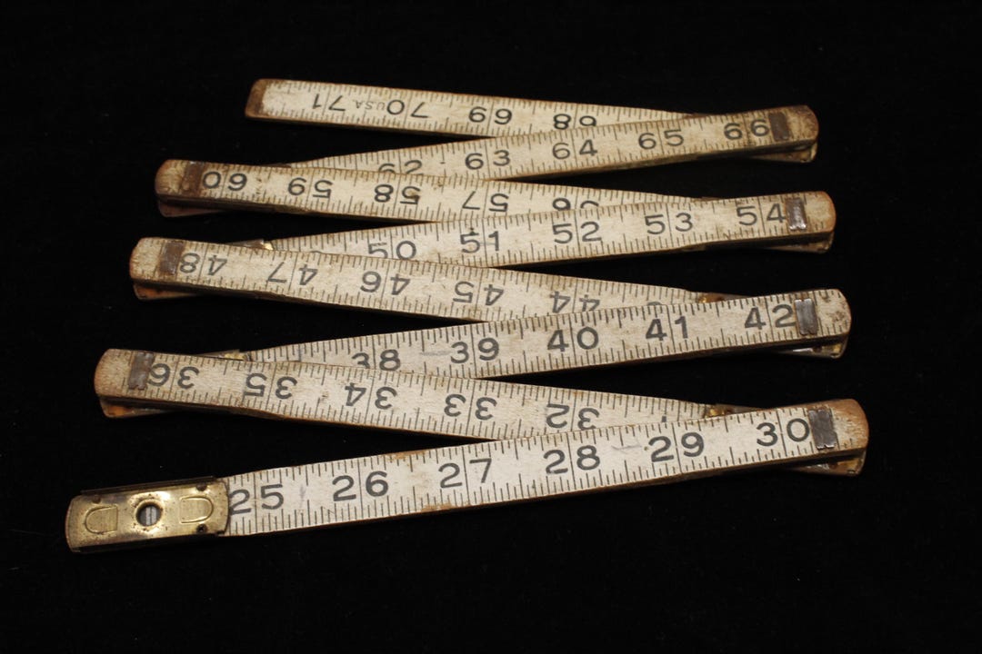 Vintage Collapsible Six Foot Ruler 1960's Quality White Wood Made in ...