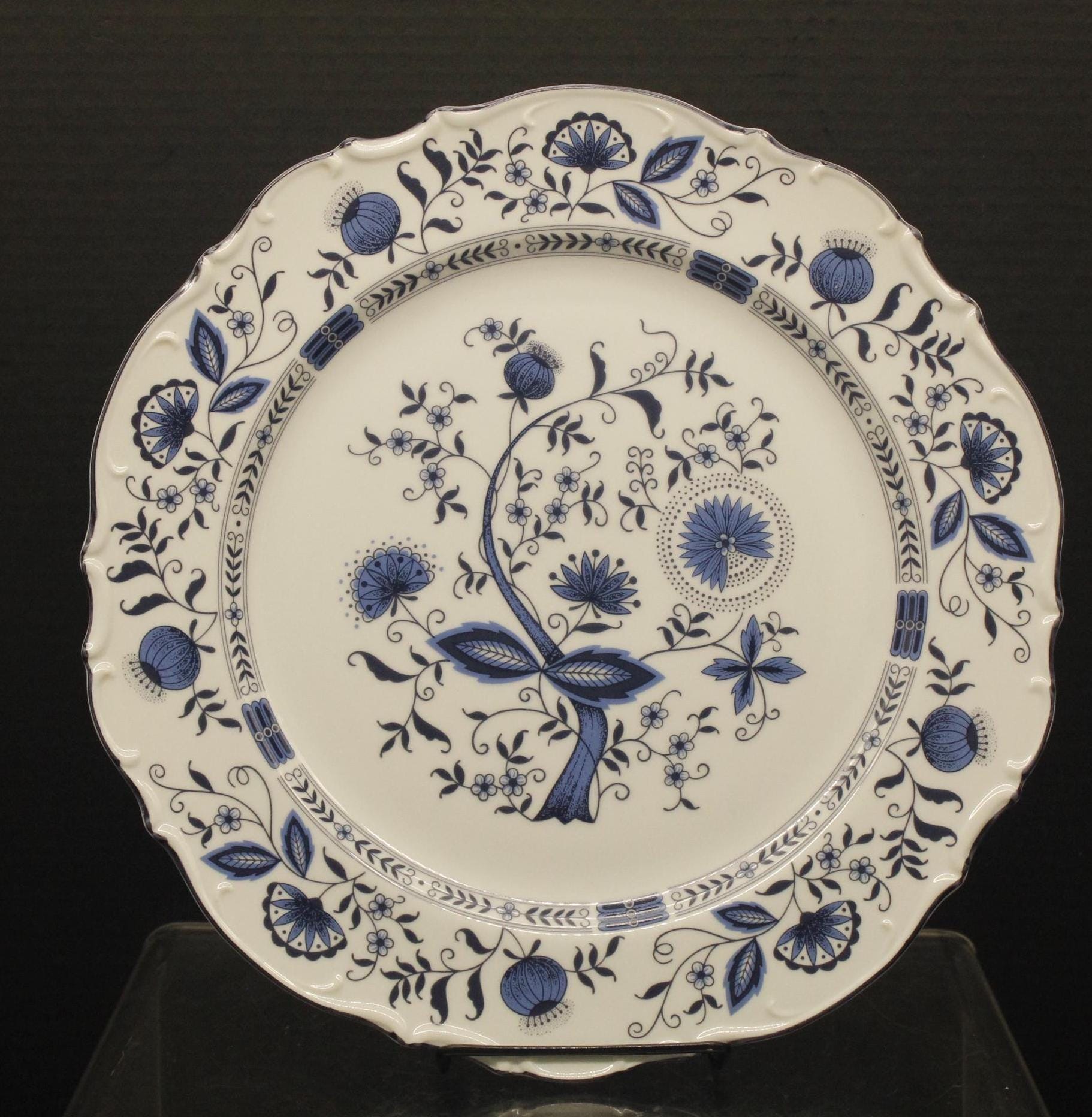 Old Blue Castle日本製ブルーアンドホワイトのテーブルウェアシリーズ Vintage Blue Onion Castle Court Rare Japan 12.5