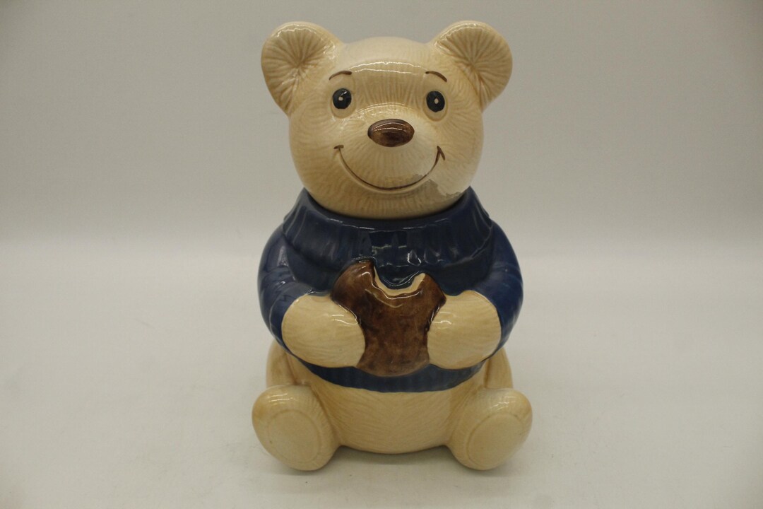 Vintage Teddy Bear Metlox Dark Blue Shirt Cookie Jar (S1640) - Etsy