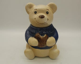 Vintage Teddy Bear Metlox Dark Blue Shirt Cookie Jar (S1640) - Etsy